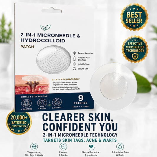 ✅ Official Store: 2-in-1 Microneedle & Hydrocolloid Patch 🌿